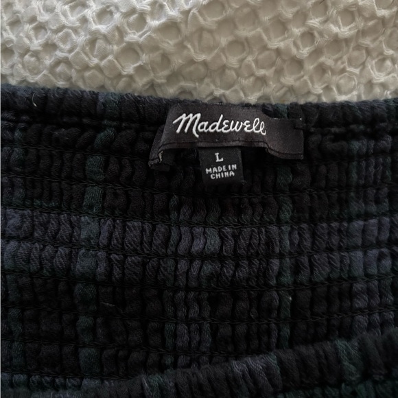 Madewell Plaid Midi Dress Double Gauze - Picture 3 of 3